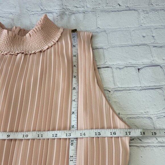 NWT Nanette Lepore pleated blush dress accordion pleats size 14 - Picture 4 of 13
